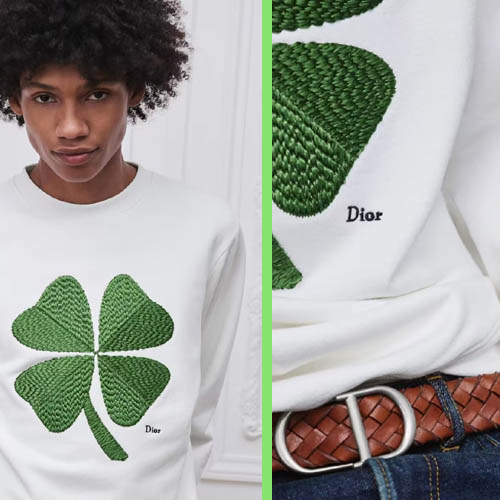 26ss 디올 로고 클로버 자수 스웨트 셔츠 0117