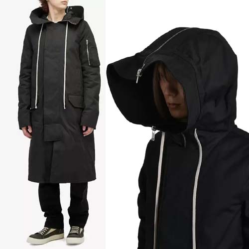 릭오웬스 블랙 후디 코트 0126