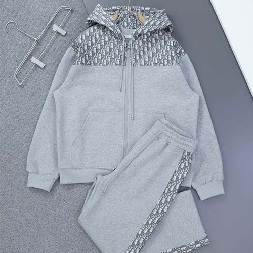 디올 오블리크 그레이 후디재킷 + 팬츠 세트