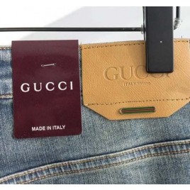 구찌 백 자수로고 슬림핏 팬츠