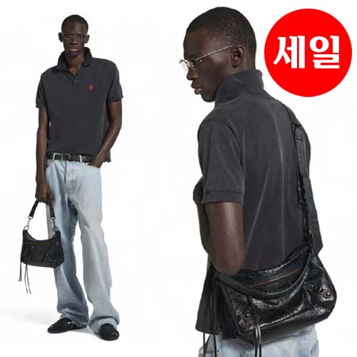 발렌시아가 르 시티 모토 스몰 블랙 백 0203