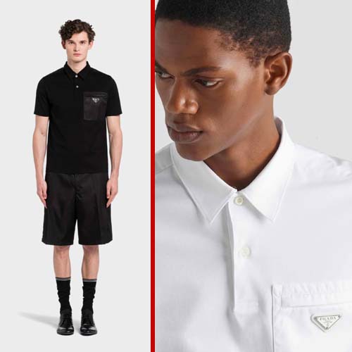 26ss 프라다 삼각로고 리나일론 폴로 반팔티셔츠 4종 0304