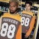 26ss 슈프림 x 플레이보이 컬러블록 풋볼 스웨트셔츠 0407